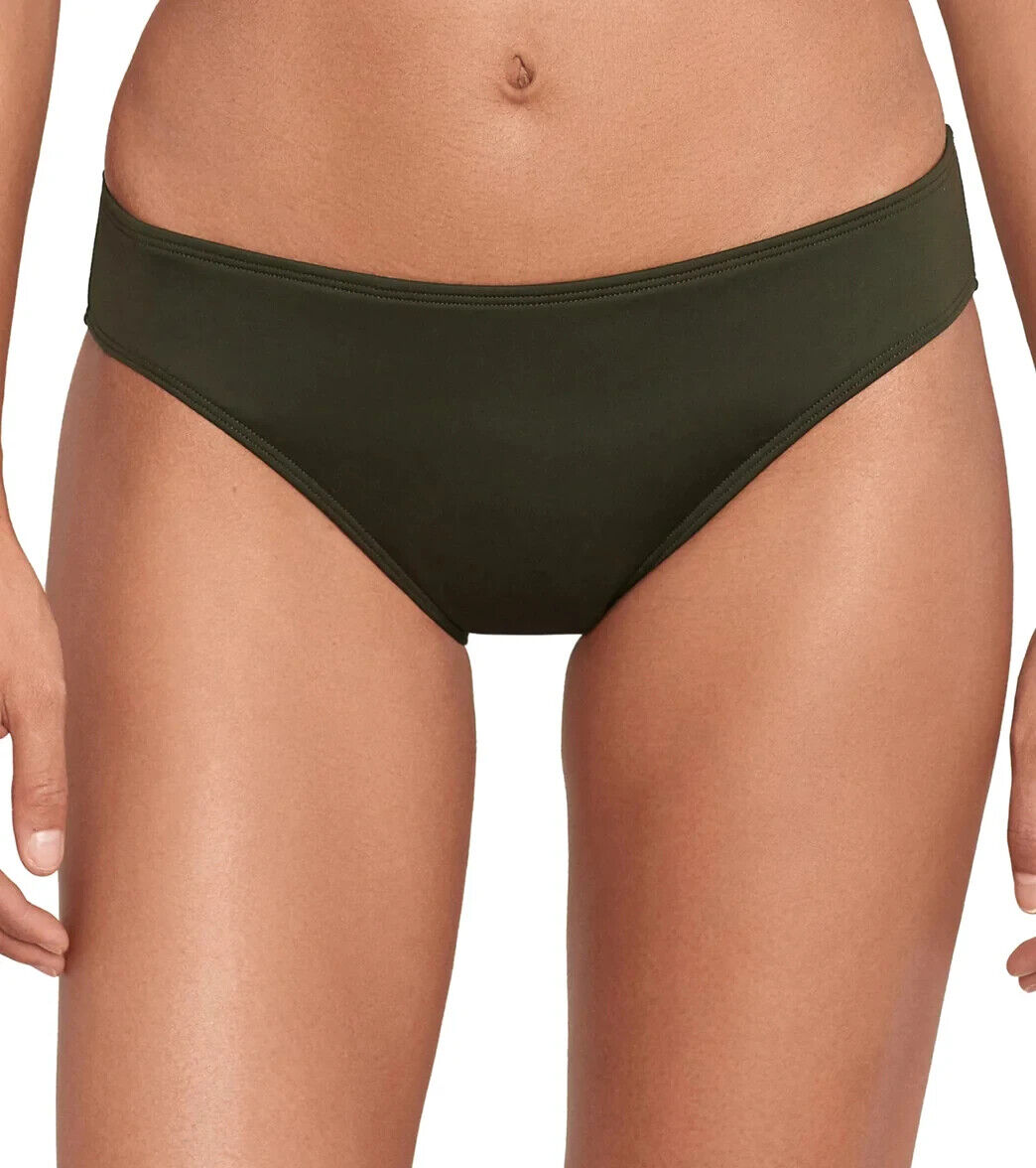 Lauren Ralph Lauren Women's Beach Club Solid Hipster Bikini Bottoms, Olive, 12