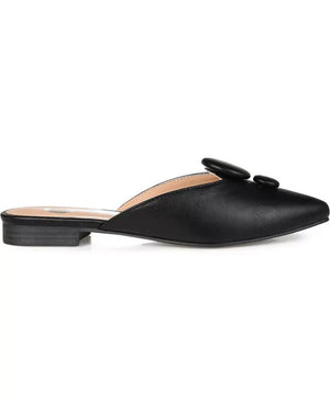 Journee Collection Women's Mallorie Button Mules , Black ,  7.5M