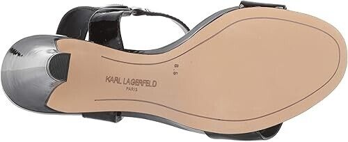 Karl Lagerfeld Paris Woman's Cieone Dress Sandals, Black,8.5M