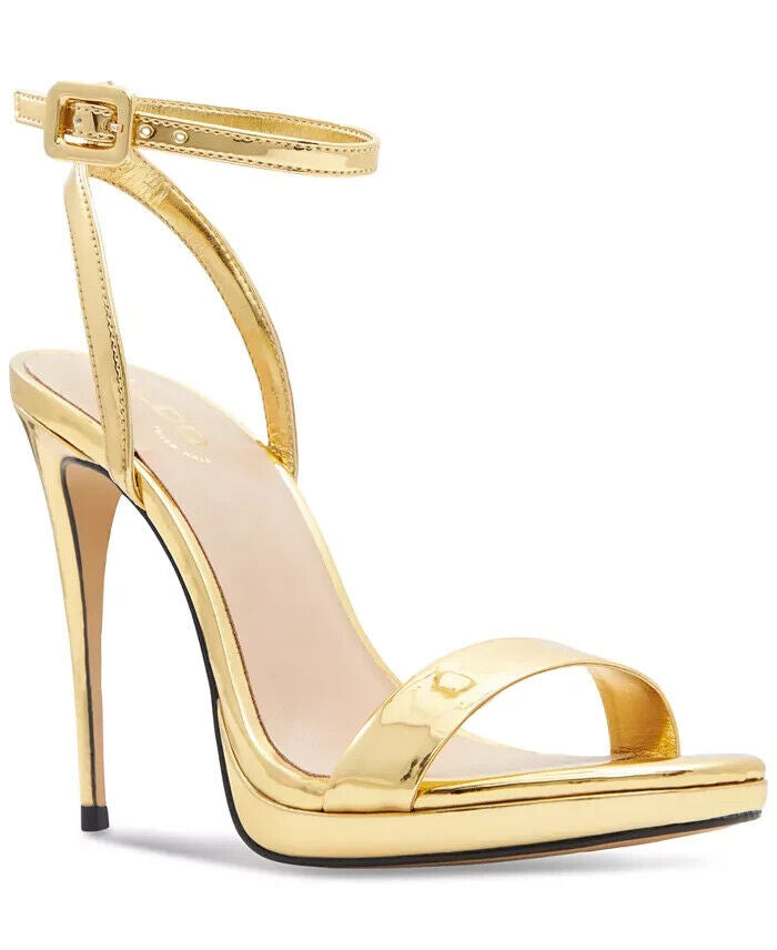 ALDO Women's Kat Two-Piece Platform Dress Sandals, Gold Metallic, 7M