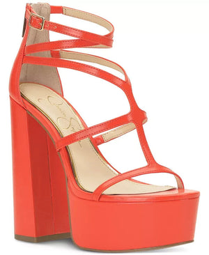 Jessica Simpson Women's Aamina Strappy Platform Sandals, Miami Sunset, 7.5M