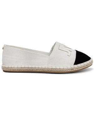 Jones New York Women's Stana Toe Cap Espadrille Flat, Off White Canvas, 7.5M