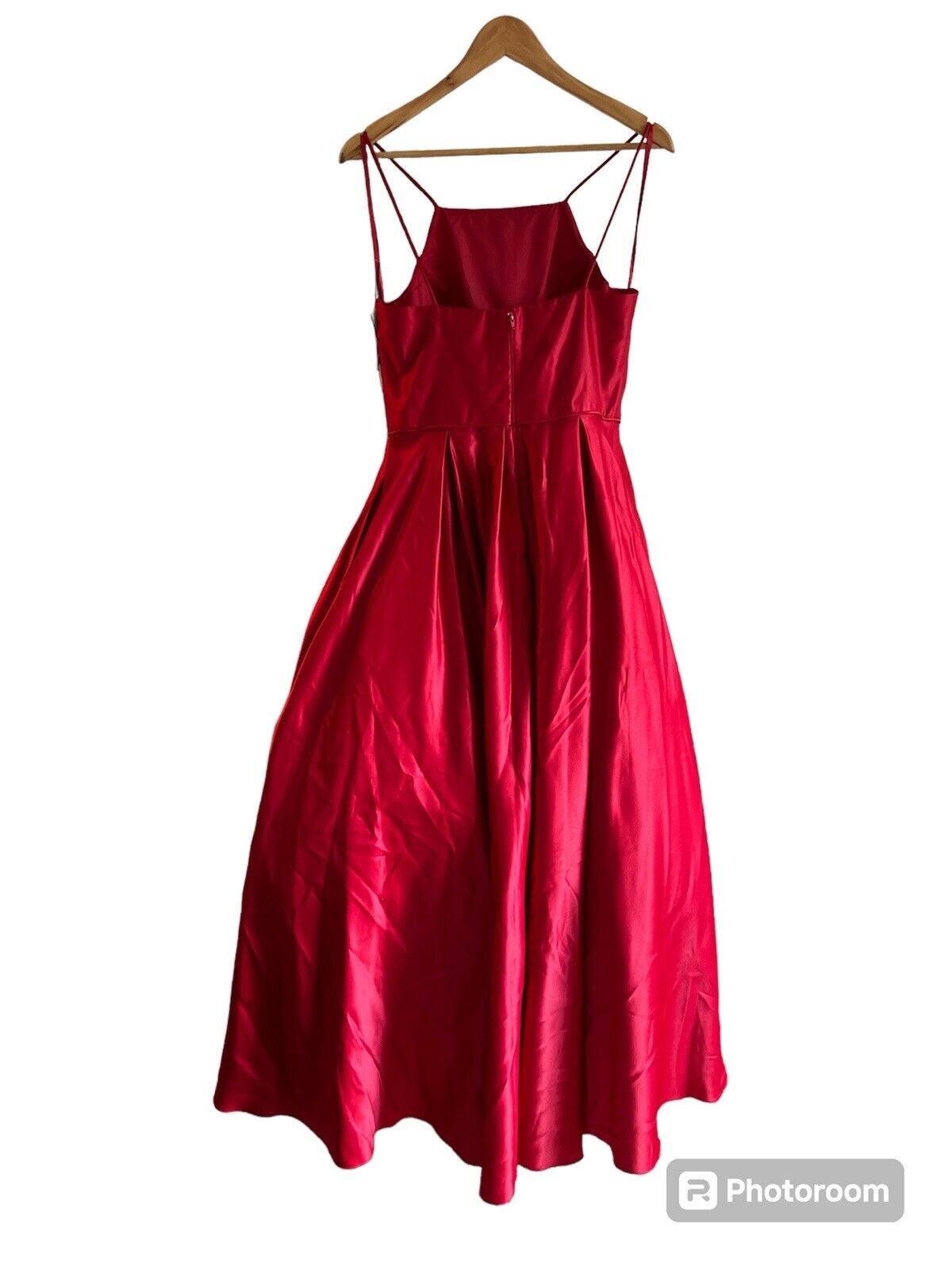 Betsy Adam Petite Satin Ball Gown, Red, Size 12P