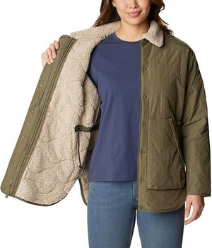 Columbia Women's Birchwood Quilted Jacket, Stone Green, XS