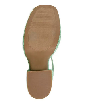 Kenneth Cole Women's Dolly Ankle Strap Espadrille Platform Sandals, Green, 8.5M