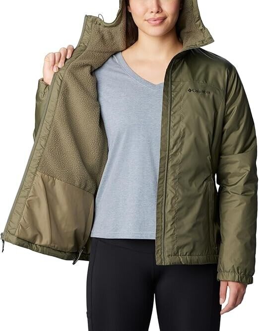 Columbia Women's Switchback Sherpa-Lined Jacket, Stone Green, S