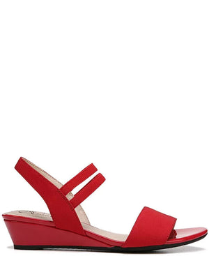 LifeStride Yolo Ankle Strap Sandals, Red, 5.5M