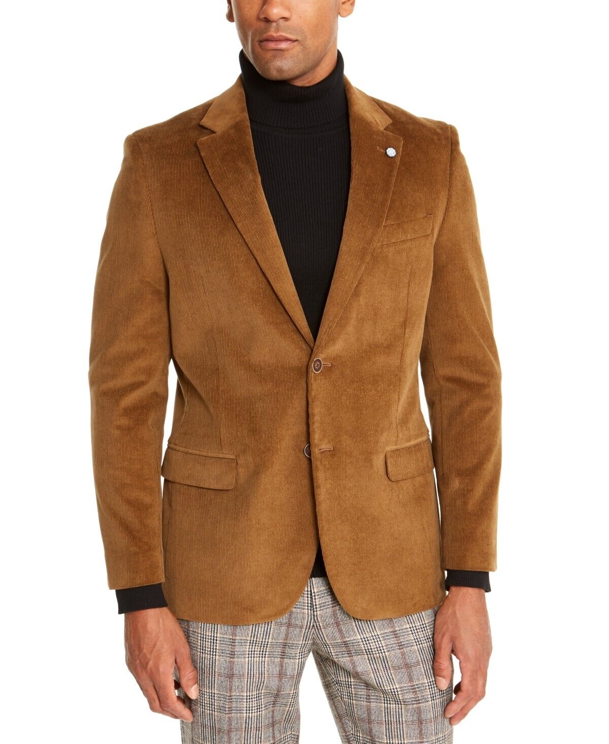 Nautica Men's Modern-Fit Active Stretch Corduroy Sport Coat, Camel, 42R