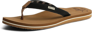 Women's Reef Cushion Sands Flip Flop Sandals, Black/Tan,  9M