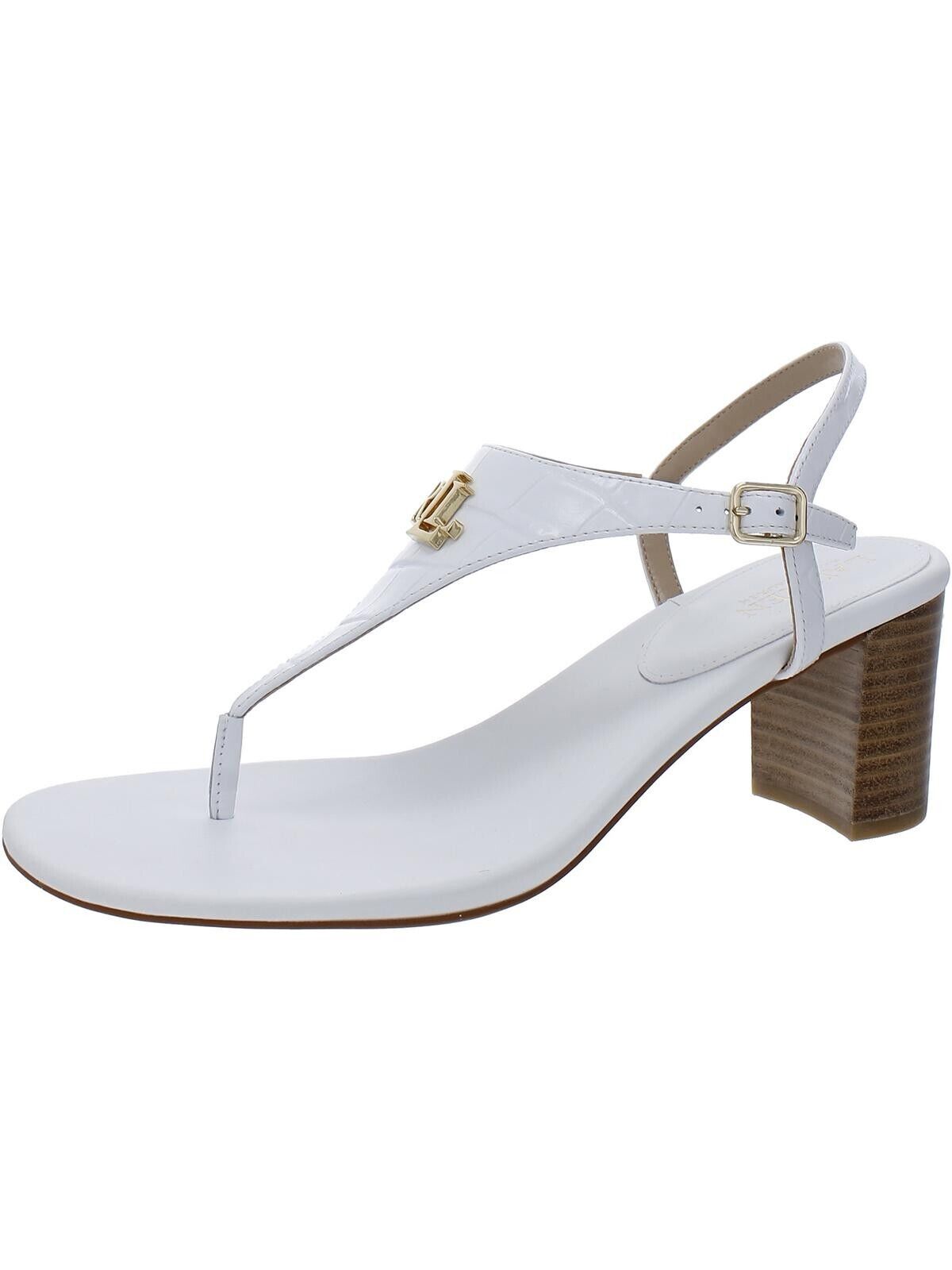 Lauren Ralph Lauren Women's Westcott II Heel Dress Sandals RL, White, 9M