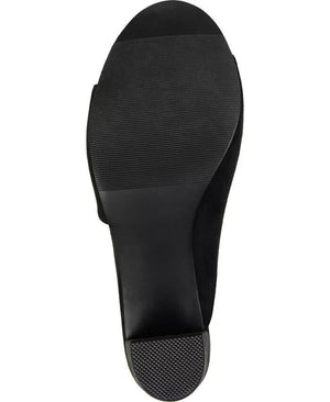 Journee Collection Womens Allea D Orsay Block Heel Sandals, Black, 8M