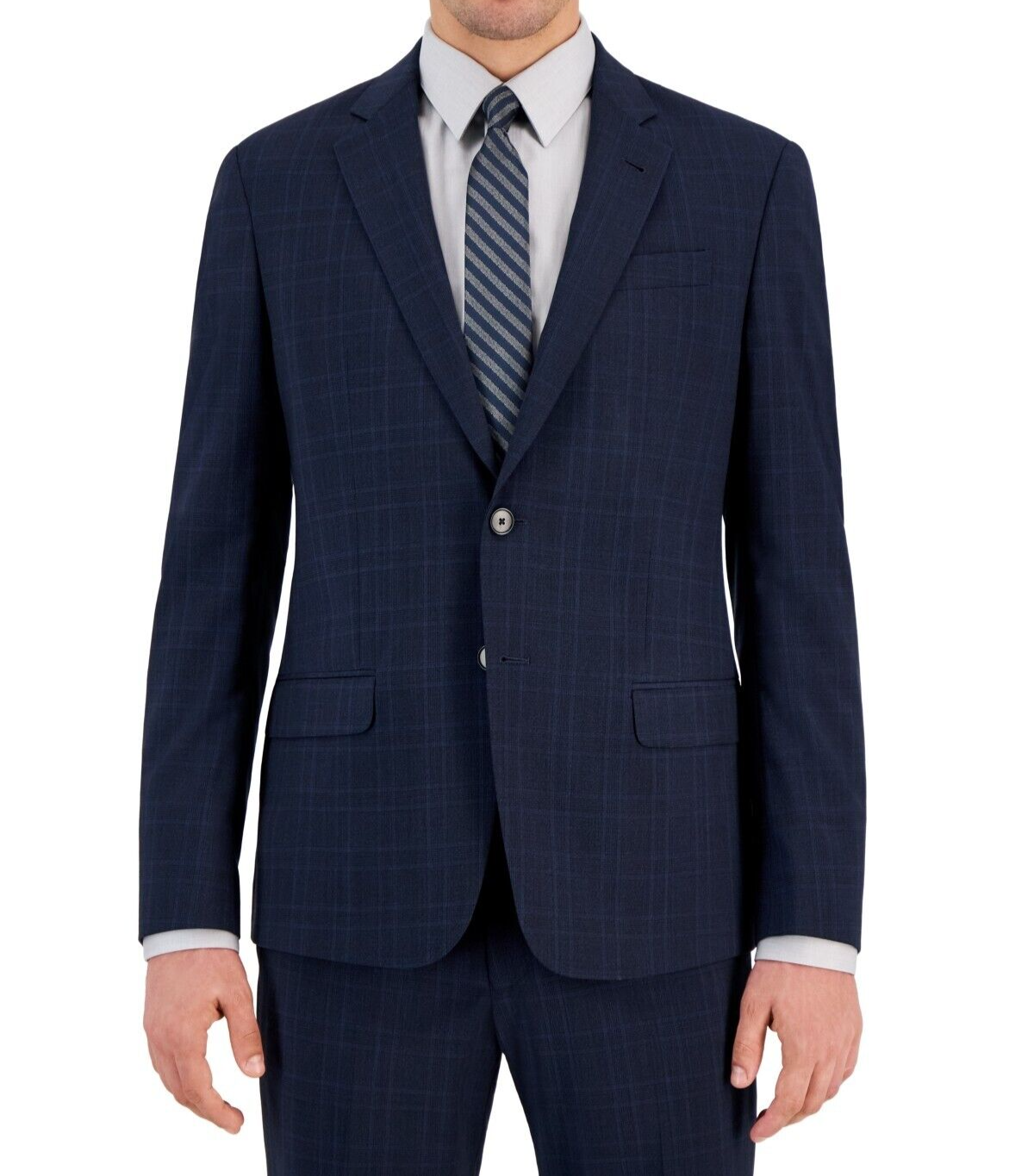 Armani Exchange Men's Slim-Fit Wool Suit Jackets, Navy, 38R