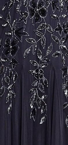 Adrianna Papell Women's Embellished Floral-Print Gown, Twilight, Size 8