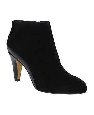 Bella Vita Women's Brennan Dress Booties, Black Kid Suede Leather, 9.5WW