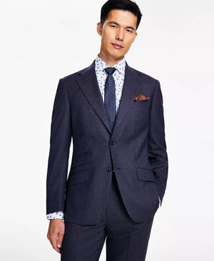 Tallia Mens Slim-Fit Stretch Solid Suit Jacket, Blue Solid, 38S