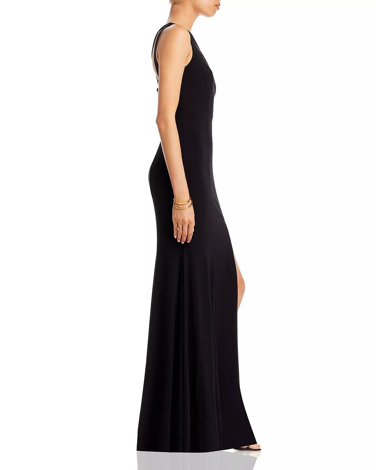 Aqua Velvet One-Shoulder Gown - 100% Exclusive, Black, Size 8