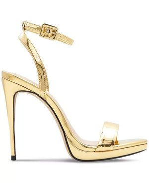 ALDO Women's Kat Two-Piece Platform Dress Sandals, Gold Metallic, 7M