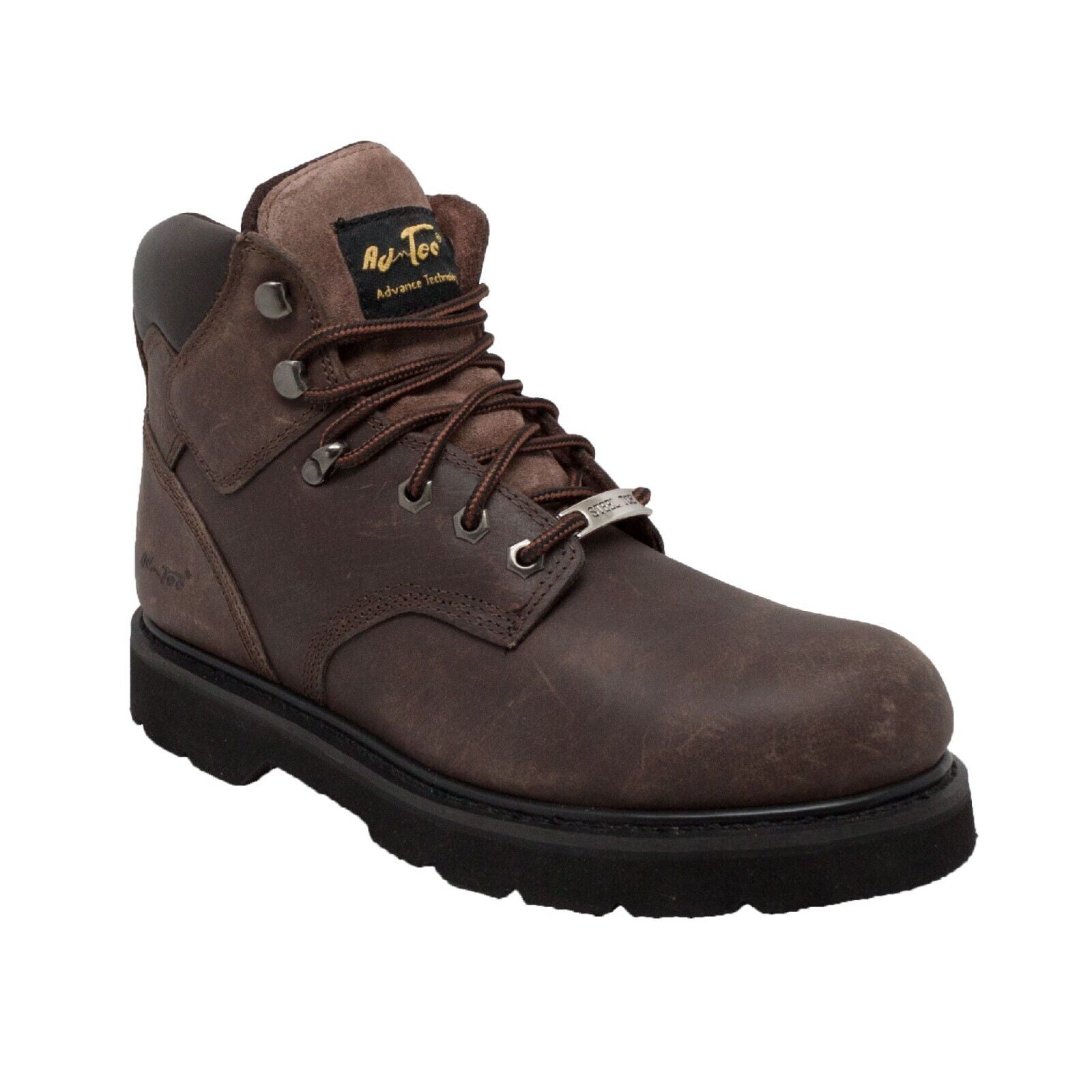 AdTec Men's 6 Steel Toe Work Boots, Brown, 8.5W