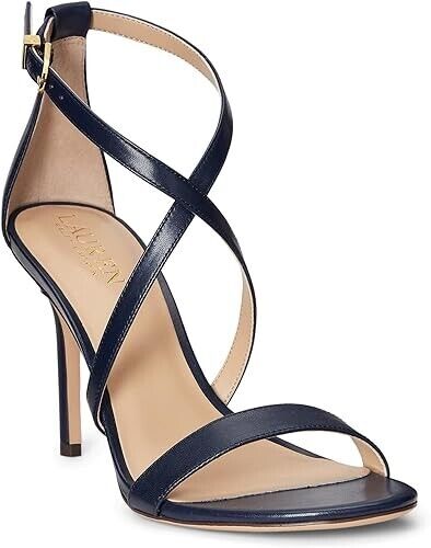 Lauren Ralph Lauren Women's Gabriele Crisscross Dress Sandals, French Navy, 10M