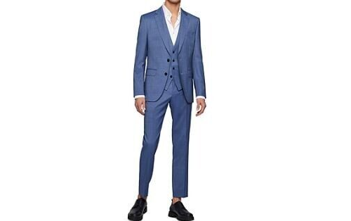 Boss H-Huge Slim Fit Suit, Blue, 36S