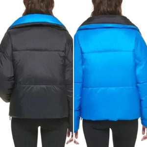 Calvin Klein Performance Reversible Oversized Zip-up Puffer Jacket Black/Blue, L