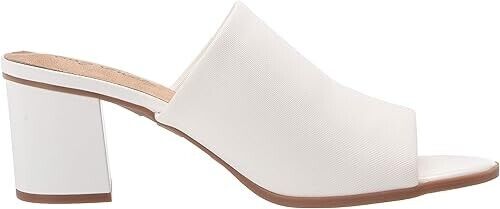 Easy Street Womens Carmella Heeled Mules, White, 7.5M