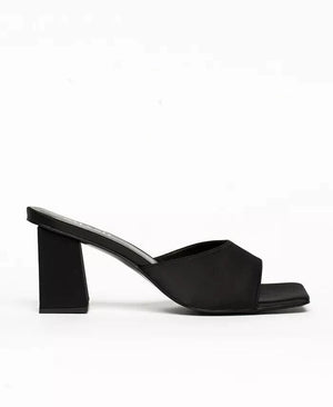 Smash Shoes Women's Jennifer Block Heels Mule Sandals, Black, 12M