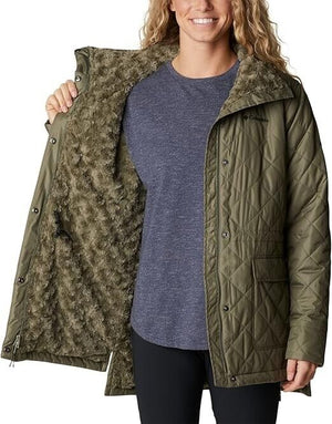 Columbia Women's Copper Crest Novelty Quilted Puffer Coat, Stone Green, S