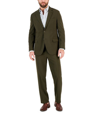 Nautica Men's Modern-Fit Bi-Stretch  Fall Suit, Olive, 36R