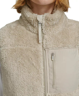 Calvin Klein Women's Sherpa Vest, Porcini, L