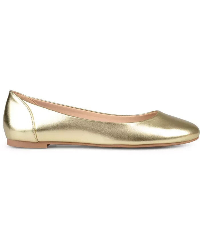 Journee Collection Women's Comfort Ballet Kavn Flats, Gold, 6.5M