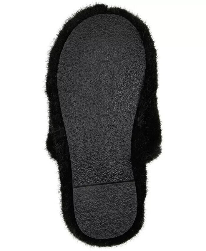 Journee Collection Women's Cozey Backless Slipper, Black, 7M