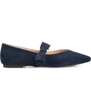 Journee Collection Women's Aizlynn Mary Jane Flats, Navy, 10M