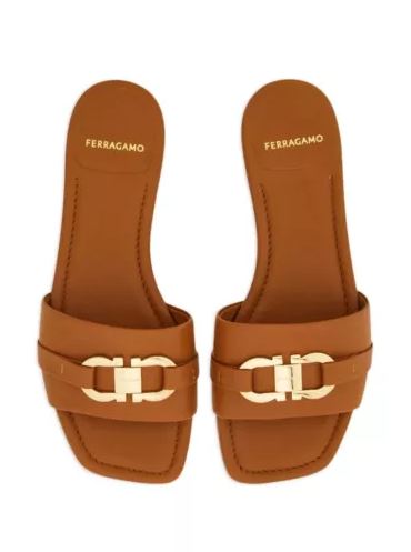 Ferragamo Women's Priscilla Leather Slide Sandals